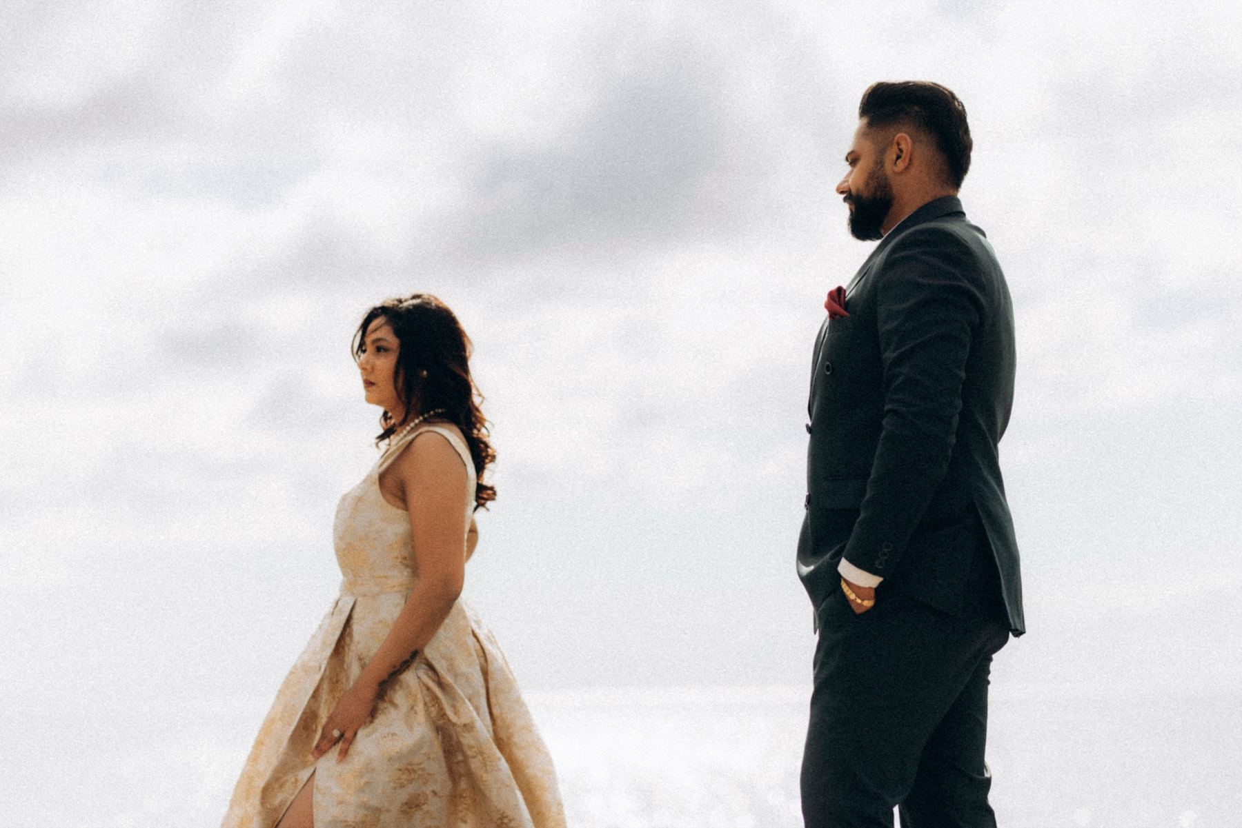 U and S against a bright sky, e-shoot styling by Bhoomi Jani Weddings